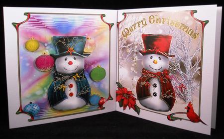 Sparkling Snowmen Toppers and Tags by Yvonne Middleton