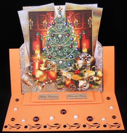 Christmas Tree and Gifts Over the Edge by Yvonne Middleton