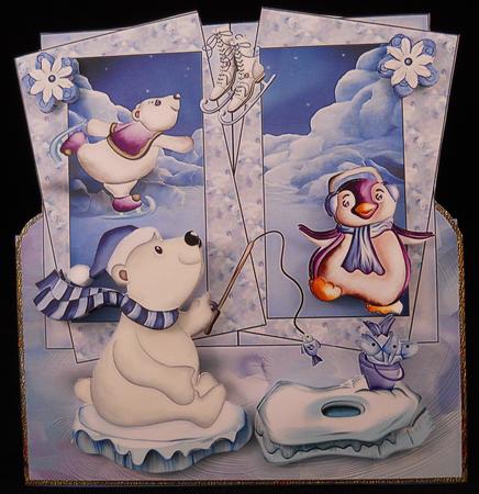 Polar Bear Fun Over the Edge Card by Yvonne Middleton