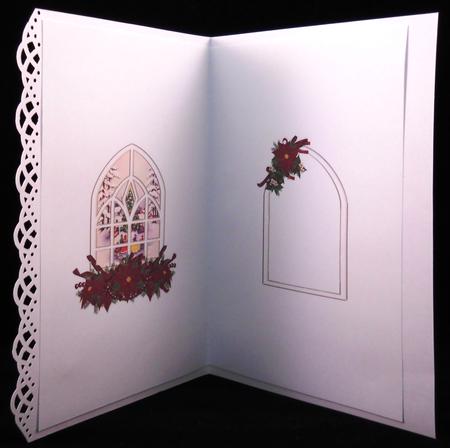 Vintage Christmas Through the Window Insert by Yvonne Middleton