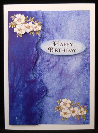 Silk with Dog Roses Background by Yvonne Middleton