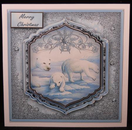 Polar Christmas Shaped Layer Card Front Mini Kit by Yvonne Middleton