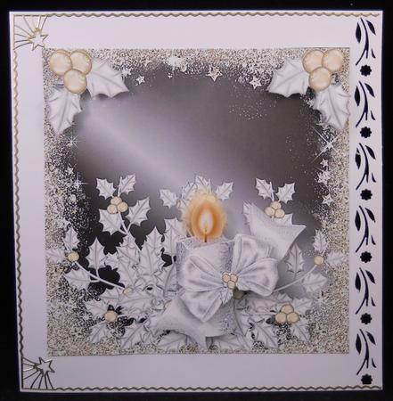 The White Christmas Candle Card Topper by Yvonne Middleton