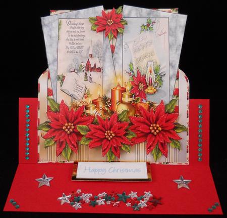 Vintage Christmas Candles and Poinsettias by Yvonne Middleton