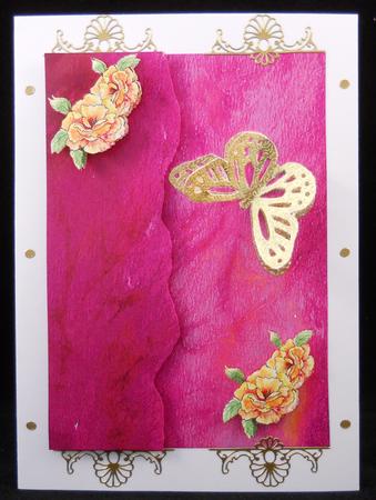 Silk with Roses Background Sheet by Yvonne Middleton
