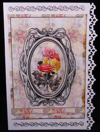 Roses Framed Pryamage by Yvonne Middleton