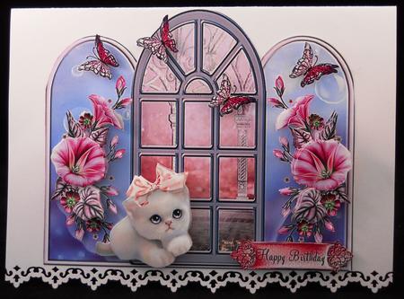 Cute Kitten Flutter Window Mini Kit by Yvonne Middleton