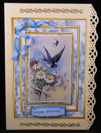 Lovely Blue Birds and Daisys  by Yvonne Middleton