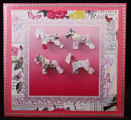 Schnauzer Montage - Pink by Yvonne Middleton