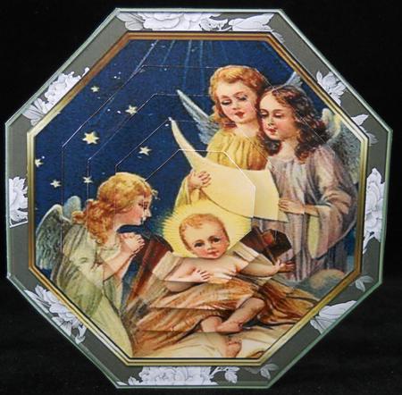 Christmas Vintage Baby Jesus folded card by Yvonne Middleton