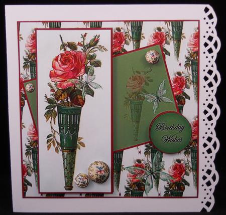 Roses and Butterflies Vintage by Yvonne Middleton