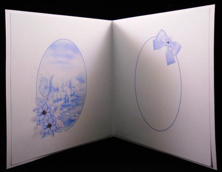 Iced Blue Polar Bears Christmas Insert by Yvonne Middleton