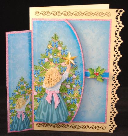 A Little Bit Blue & Pink Christmas Envelope Card Mini Kit by Yvonne Middleton