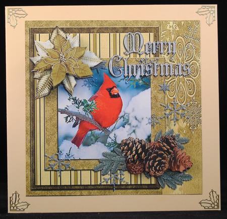 Merry Christmas Red Cardinal by Yvonne Middleton