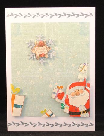 Christmas Santa Background by Yvonne Middleton