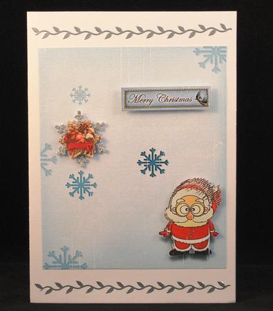 Santa Snowflakes Background by Yvonne Middleton