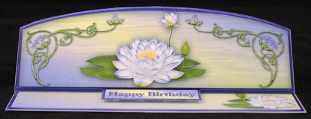 Lotus Flower Arched Large Dl Easel Card Mini Kit by Yvonne Middleton