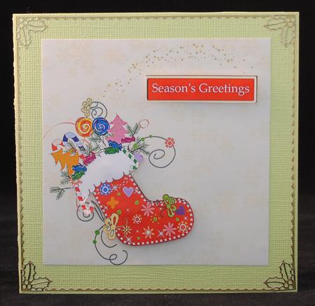 Christmas Stocking Background by Yvonne Middleton