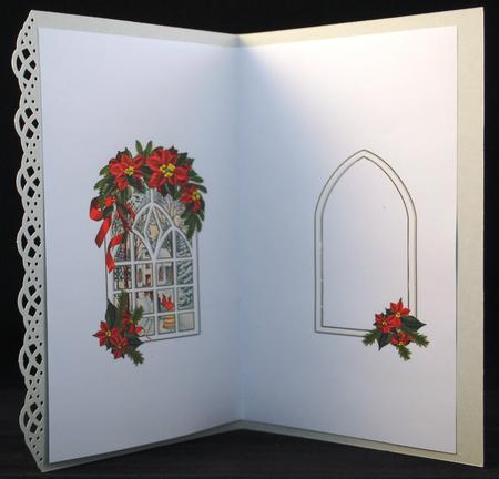 Vintage Christmas Church Through the Window Insert by Yvonne Middleton