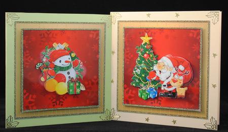 Christmas Santa and Snowman Toppers by Yvonne Middleton