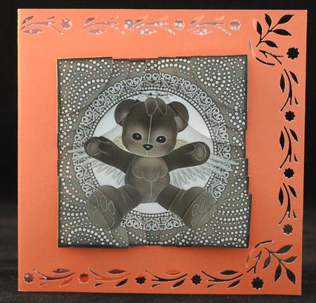 Brown Teddy Bear Angel Corner Stacker by Yvonne Middleton