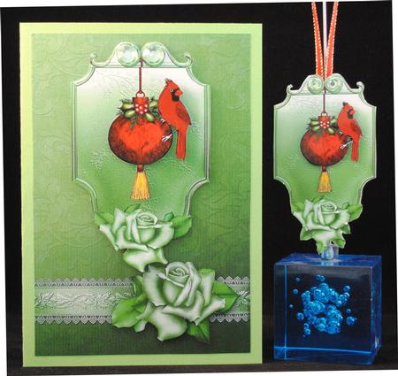 Dangle Front Bird Baubles by Yvonne Middleton