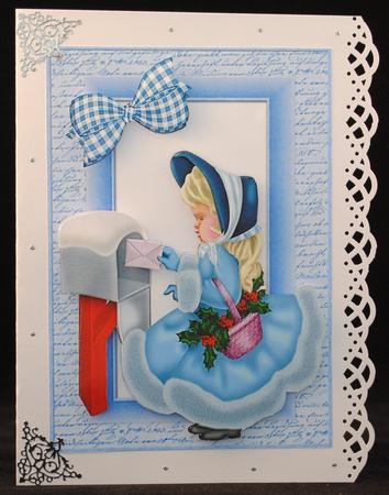 Little Girl Posting Her Letter to Santa by Yvonne Middleton