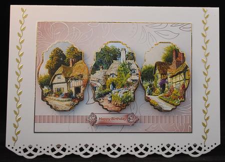 Village Life Panel Card with Toppers by Yvonne Middleton