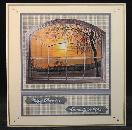 Winter Sunset Through the Window by Yvonne Middleton