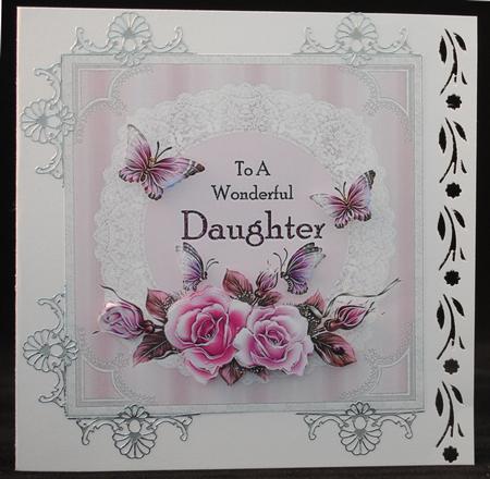 Lace Roses and Butterflies for Daughter by Yvonne Middleton