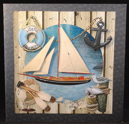Sailing in Calm Waters Topper & Decoupage by Yvonne Middleton