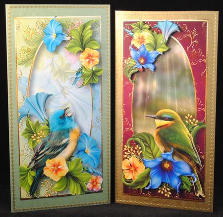 2 Feathered Friends Dl Toppers by Yvonne Middleton