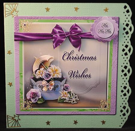 Christmas Wishes Violet Cupcake by Yvonne Middleton