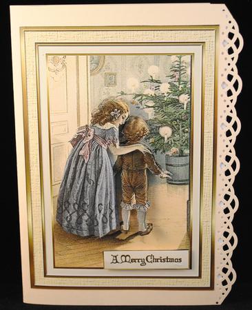 Christmas Wishes Decoupage Vintage Topper by Yvonne Middleton