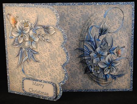 Christmas Flowers 5x7 Side Fold Mini Kit by Yvonne Middleton