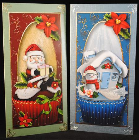 2 Christmas Cupcake Dl Toppers by Yvonne Middleton