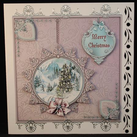 Winter Through the Looking Glass 8x8 Card Front - Mulberry by Yvonne Middleton