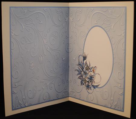 Winter Flower Inset in Blue by Yvonne Middleton