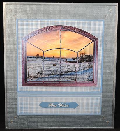 Winter at Dusk Through the Window by Yvonne Middleton