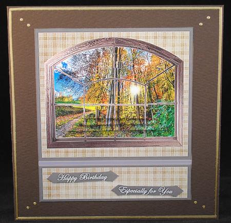 Autumn Trees Through the Window by Yvonne Middleton
