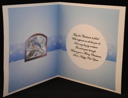 Blue Jay Insert - Christmas Message by Yvonne Middleton