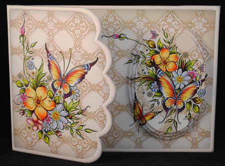 Flowers and Butterflies 5x7 Side Fold Mini Kit by Yvonne Middleton