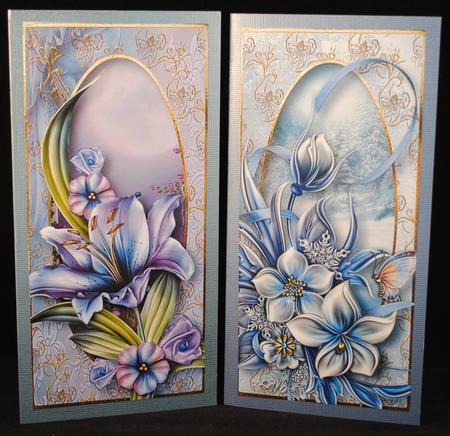 2 Wynter Floral & Lilies Dl Toppers by Yvonne Middleton