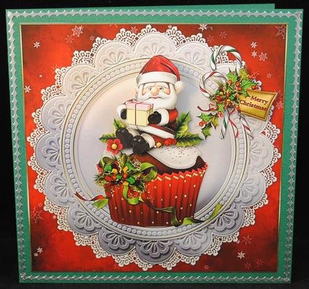 8x8 Santa Has a Cupcake for You by Yvonne Middleton