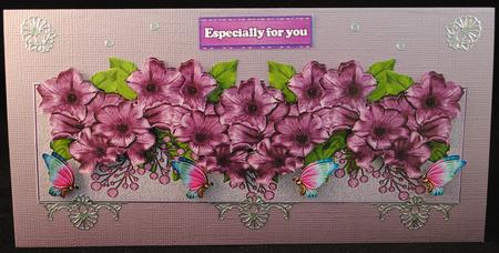 Large Dl Spring Petunias by Yvonne Middleton