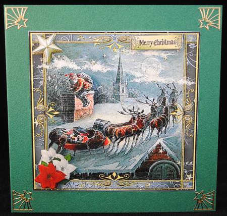 Moonlight Santa and Stars Topper & Decoupage by Yvonne Middleton