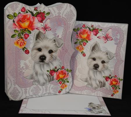 Cute Westie Notelet Envelope and Box Set by Yvonne Middleton