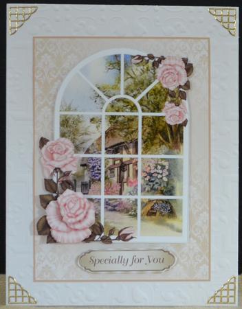 Country Cottage Window Scene by Yvonne Middleton
