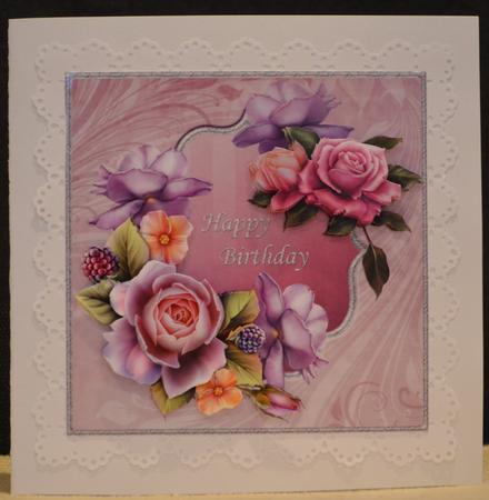 English Roses Happy Birthday by Yvonne Middleton