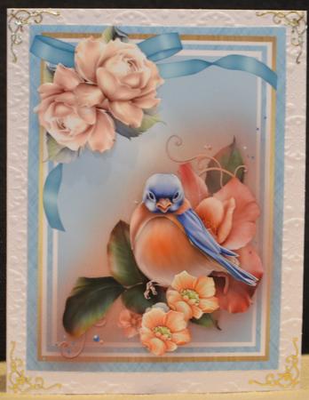 Beautiful Precious Birdie in the Roses  by Yvonne Middleton
